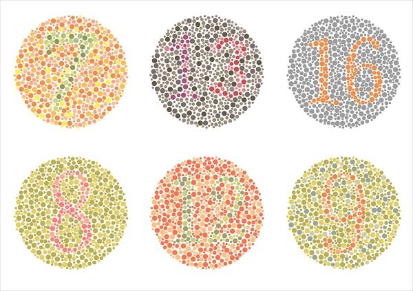 Ishihara colour blindness test